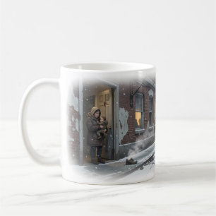 Café Taza Escena de Resiliencia Silenciosa en Calle Nev