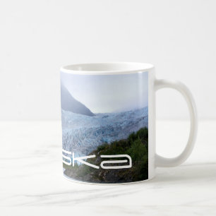 Café Taza escénica de la foto del glaciar de Alaska
