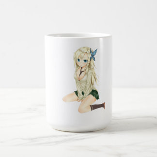Café Taza estética de chica de anime – Diseño de Waifu 