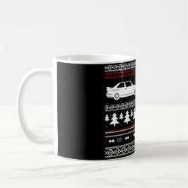 Café Taza europea del coche de deportes del navidad feo