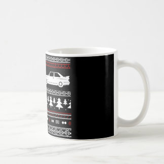 Café Taza europea del coche de deportes del navidad feo