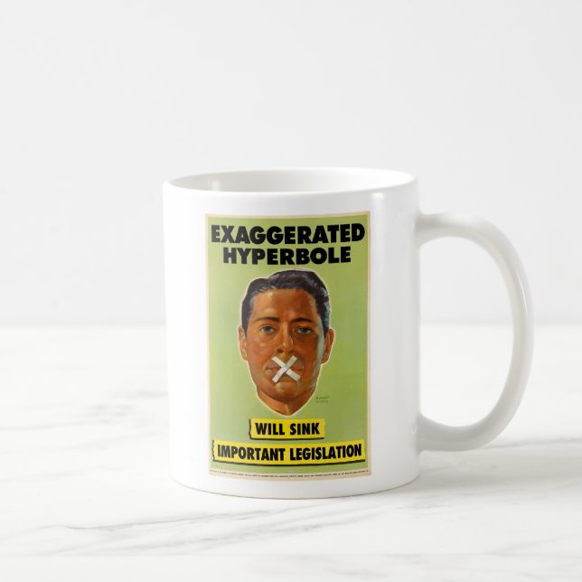 Café Taza exagerada de la hipérbole (Derecha)