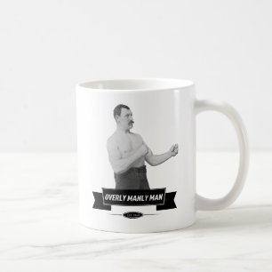 Café Taza excesivamente de hombres del hombre