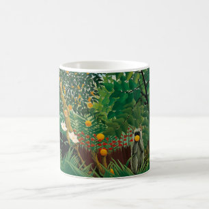 Café Taza exótica del paisaje de Henri Rousseau
