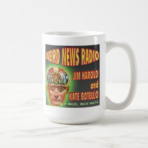 Café Taza extraña del logotipo de la radio de las