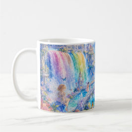 Café Taza Fantasía de Cascada de Hada de Arcoíris