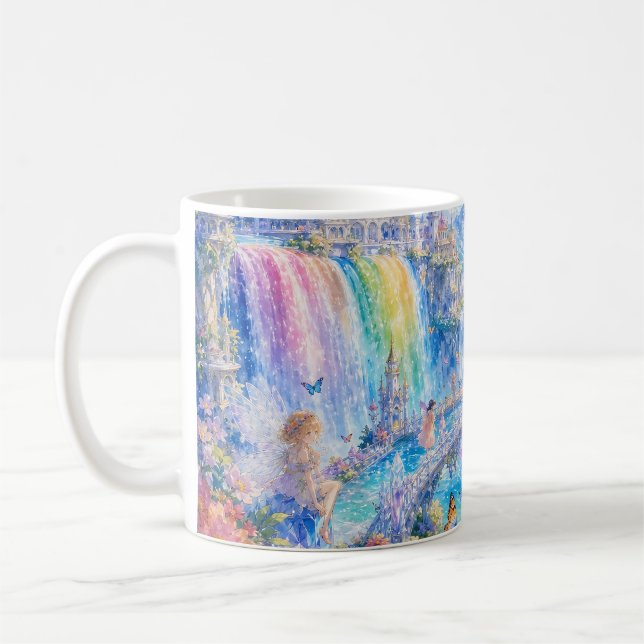 Café Taza Fantasía de Cascada de Hada de Arcoíris (Izquierda)