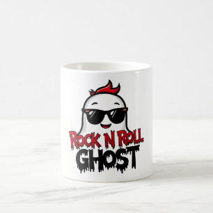 Café Taza Fantasma de Rock N Roll, Gráfica Divertida de