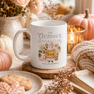 Café Taza fantasma personalizada del Club Social de Oct