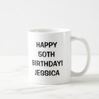 Taza Feliz Cumpleaños 50 | Año de edad personaliza