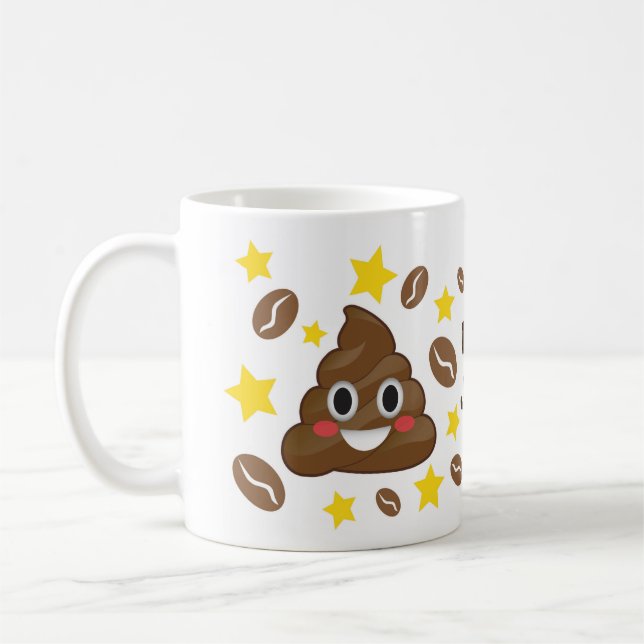 Café Taza feliz de la emoji del jugo del impulso (Izquierda)