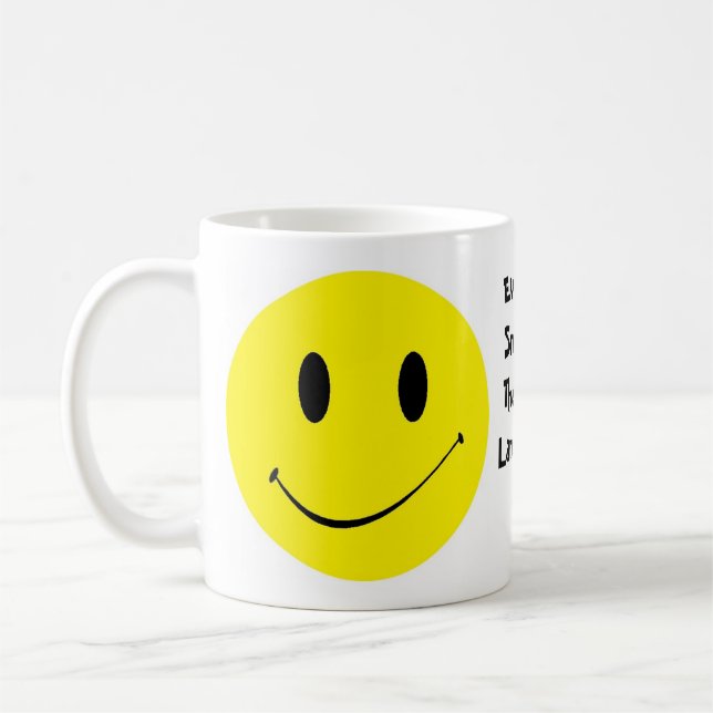 Café Taza feliz de la taza de la mueca de la sonrisa de (Izquierda)
