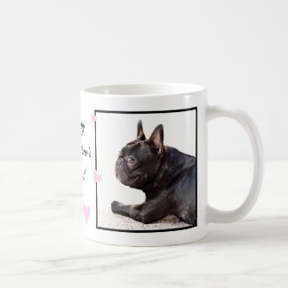 Café Taza feliz del bulldog francés del el día de San