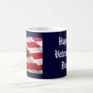 Café Taza feliz del día de veterano