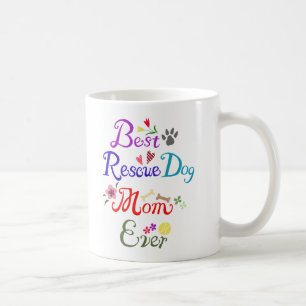 Café Taza feliz del perro del rescate de la mejor del