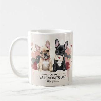Café Taza feliz día de San Valentín Bulldog Francés – L