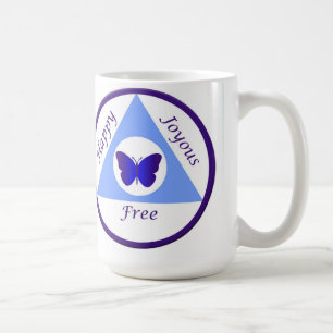 Café Taza feliz, feliz y libre de Alanon