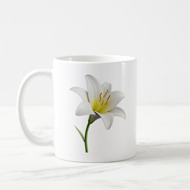 Café Taza floral de energía despertadora (Izquierda)