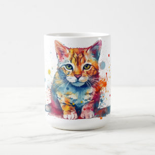 Café Taza Floral de Gato