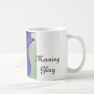 Café Taza floral de gloria de la mañana púrpura