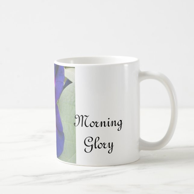 Café Taza floral de gloria de la mañana púrpura (Derecha)