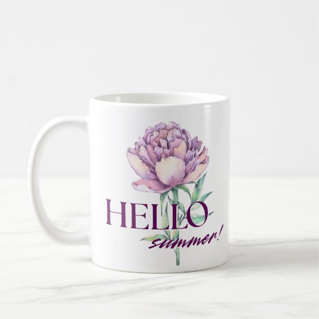 Café Taza floral de Hola verano  (Izquierda)