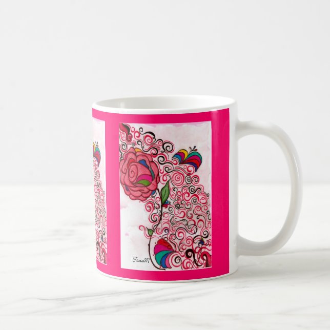 Café Taza floral de la dicha (Derecha)