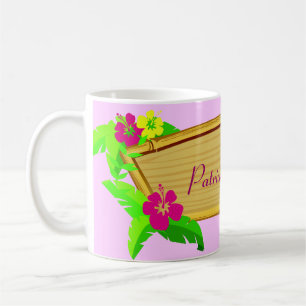 Café Taza floral de la plantilla de las zonas