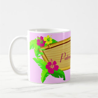 Café Taza floral de la plantilla de las zonas