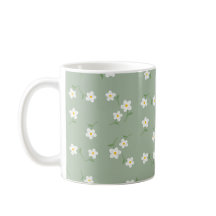 Taza floral de margarita sabia | Botánico dibujado