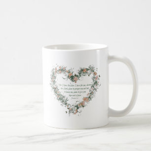 Café Taza floral del corazón del 29:11 de Jeremiah