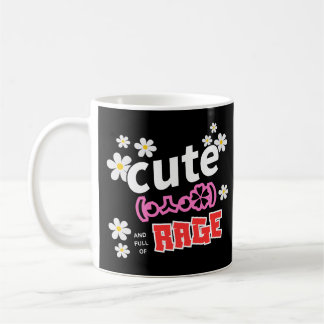 Café Taza Floral Divertida y Llena de Rabia