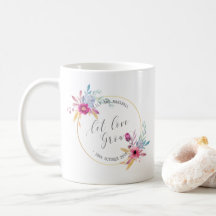 Taza floral elegante de Sr. y de señora Wedding el