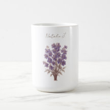 Taza floral, espuela de caballero personalizada