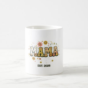 Café Taza Floral Retro Mama - Vintage Groovy de los 70