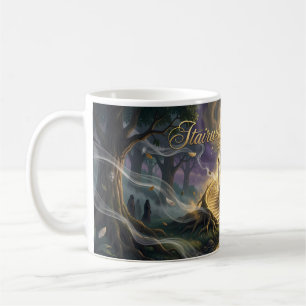 Café Taza Forestal Sueño de Escalera Dorada al Cielo