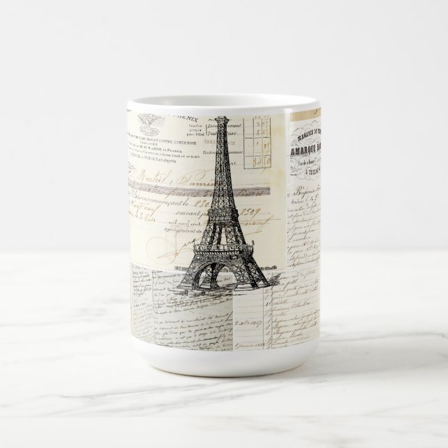 Café Taza francesa de las Ephemeras de París del (Centro)