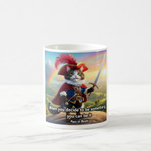 Café Taza Frase Infantil de El Gato con Botas