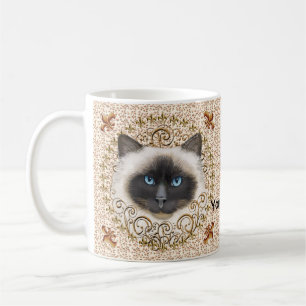 Café Taza Gato Birmano Fleur De Lis