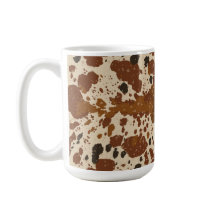Taza genuina con patrón de cuero de vaca latte 100