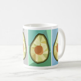Café Taza geométrica de los aguacates