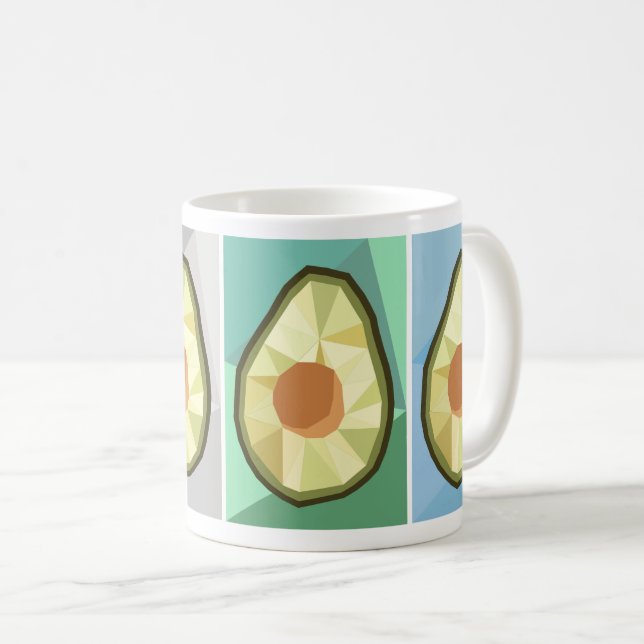 Café Taza geométrica de los aguacates (Anverso derecho)