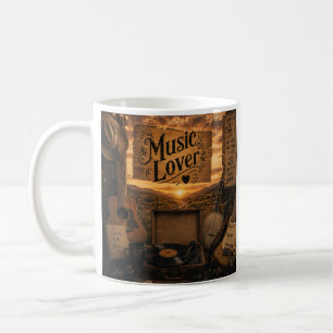 Café taza Grabadora Amante de la Música