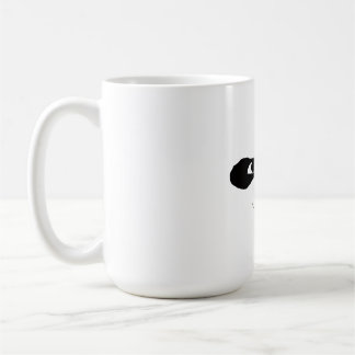 Café Taza Gráfica Cara de Panda Sonriente Negro y Blanc