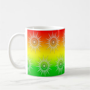 Café Taza - Gráfico de Estrella en Colores de Verano