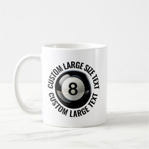 Café Taza Grande de 11oz Personalizada con Bola 8