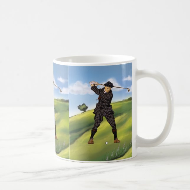 Café Taza grande del golf del golfista del período de (Derecha)