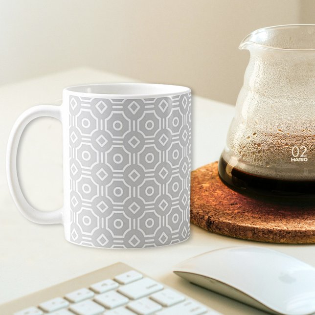 Café Taza Gris Octagonal de Cuadrícula (Subido por el creador)