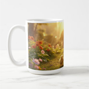 Café Taza Hen and Chicks - Taza de familia de pollos li