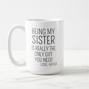 Café Taza Hermana Divertida, Regalos de Hermana, Regalo